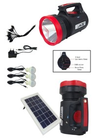 Resim Modizu Fm Radyolu Mp3 Müzik Çalar Sdkart Usb Bellek Güneş Enerjili Acil Durum Aydınlatma Solar Kamp 906 