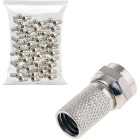 Resim Etc F Konnektör Rg6 Geniş Standart (100 Adet) A Sınıf Etc 