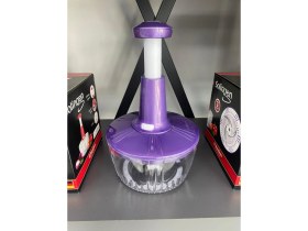 Resim Solingen 3 Bıçaklı Paslanmaz Çelik Basmalı El Rondosu Bas Kes Manuel Sebze Meyve Doğrayıcı Mor Renk 