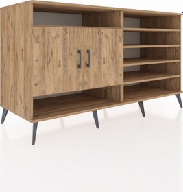 Resim Kronos Konsol 7 Raflı 2 Kapaklı 176x59x99 Çam-çam Atlas Çam/atlas Çam - Atlas Çam 