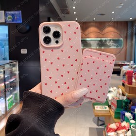 Resim Kalp Dalga Kabuğu ile Pembe Kart Tutucu, iPhone16/16pro/16promax/16plus/11/11pro/11promax/12/12pro/12promax/12MINI/13/13pro/13promax/13MINI/14/14pro/14plus/14promax/15/15pro/15plus/15promax uyumlu 
