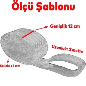 Resim PremiumPort 5 Ton, 3 Metre Polyester Sapan ve Spanzet, Güçlü Yük Kaldırma Halatı 