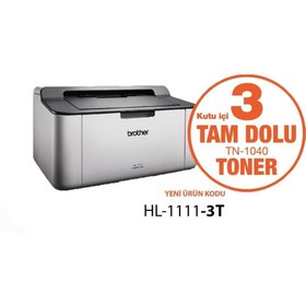 Resim Pazarcan Brother Hl-1111-3T Mono Lazer Yazici (3 Tam Dolu Toner) 