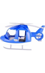 Resim Farbu Oyuncak 46 cm Büyük Polis Helikopteri Mavi 