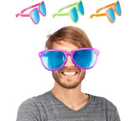 Resim Kuzgun Ticaret Büyük Parti Gözlüğü Rengarenk 12 Adet 27X9 cm - Lisinya 