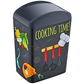 Resim Turan Plastik Soft Çöp Kutusu 10 Lt Cooking Siyah 