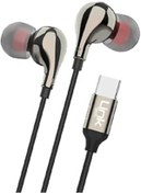 Resim Mu Art Ahşap Linktech E84 Type-C Hd Stereo Kulak İçi Kablolu Kulaklık Siyah 