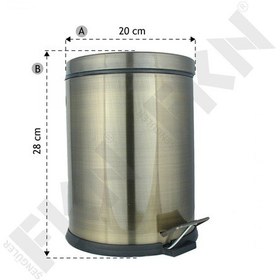 Resim Fkn Antik Pedallı Çöp Kovası Antik 