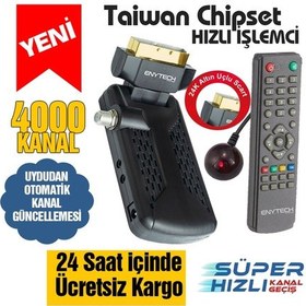 Resim Mini Scart Uydu Alıcısı Hızlı Kanal Geçişli Kanallar Yüklü Hazır 