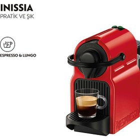 Resim Nespresso C40 Inissia Kırmızı Kapsüllü Kahve Makinesi 