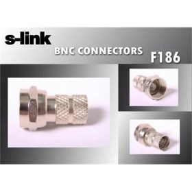 Resim S-Link Sl-F186 18Mmx8 Rg6 50 Li Paket Erkek Connector 