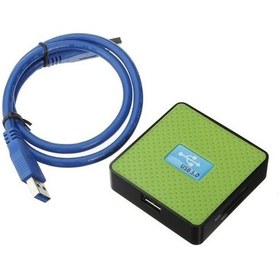Resim 5 Gbps Yüksek Hızlı Usb 3.0 Hepsi Bir Arada Sd Tf Cf Xd M2 Ms Flash Bellek Kartı Okuyucu Yeşil - Yeşil 