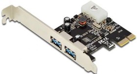 Resim DS-30220-4 Digitus 2 Port'lu PCI Express USB 3.0 Kart, NEC UPD720202 chipset'li, Low Profile braket'li 
