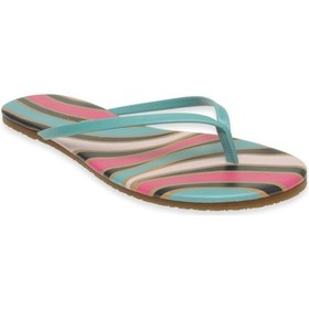 Resim Tkees Tk-2209 Klasik Desenli Parmak Arası Kadın Terlik Çok Renkli 