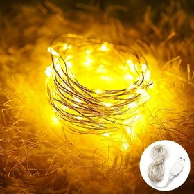 Resim USB ile Çalışan Bakır Tel LED Peri Işıkları - Noel, Yatak Odası, Düğünler, Partiler, Doğum Günleri, Cadılar Bayramı ve Paskalya Süslemeleri için Sıcak Parlaklık Plastik Kaplamalı Işık Zinciri | Büyüleyici Aydınlatma Dekoru | Esnek Telli Işıklar 