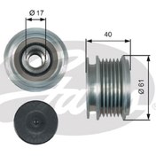 Resim GATES OAP7013 ALTERNATÖR KASNAĞI 6 KANAL 1.9 FABIA 00-15 OCTAVIA 97-13 RAPID 13-16 ROOMSTER 06-15 