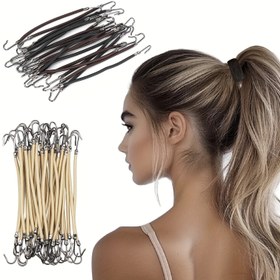 Resim 1 Set Ponytail Kauçuk Elastik saç tokası Saç Bantları Kadınlar için Gum Hooks Saç Aksesuarları Saç Bağları Stil Aracı Tutucu Bungee Bantları 