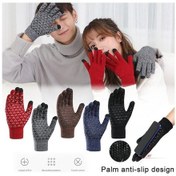 Resim Yingfu Su Geçirmez Rüzgar Geçirmez Kış Eldivenleri Dokunmatik Ekran Kahve Erkek Eldivenleri Termal Sıcak Kahverengi 