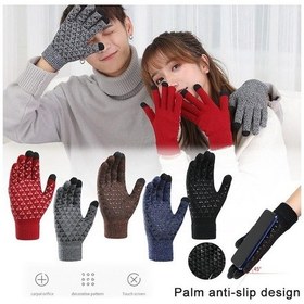 Resim Yingfu Su Geçirmez Rüzgar Geçirmez Kış Eldivenleri Dokunmatik Ekran Kahve Erkek Eldivenleri Termal Sıcak Kahverengi 