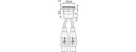 Resim Eleco Schlegel RRJ_2USB Ankastre Çiftli USB Çıkışı Kablolu 