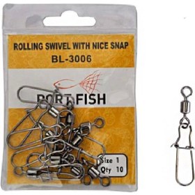 Resim Portfish Bl-3006 Yuvarlak Kancalı Fırdöndü No:8 - Standart 