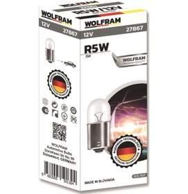 Resim Wolfram R5W 67 Park Ampul 12V 5W 10 Adet 