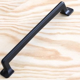 Resim Mutfak Çekmece Mobilya Dolap Dolabı Kapak Kulpları Kulpu Kulbu 16 cm 160 mm Siyah Metal Kulp 