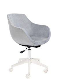 Resim Monoko Beyaz Ayaklı Çalışma Sandalyesi Gri 