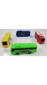 Resim Nizam Oyuncak 4 Lü Renkli Otobüs Seti 