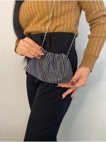 Resim SmY Bag Marka Telefon Cantasi Işıltısı Patıltılı Siyah Taşlı Her Telefona Uyumlu 13 21 Ölçülerinde 