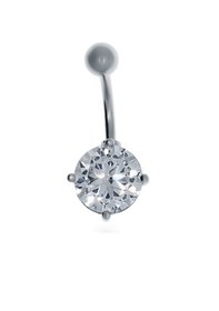 Resim Kadın Tek Taş Model Çelik Piercing 