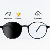 Resim Focus On Eyewear Tokyo Fotokromik Mavi Işık Gözlüğü | Tek Cam Otomatik Kararma | Bilgisayar Gözlüğü 