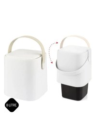 Resim Sihirli Çöp Kovası Beyaz 8 Lt Beyaz 