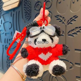 Resim Silver1 Peluş Bebek Anahtarlık Kolye Sevimli Biblolar Bebek Çekicilik Küçük Kolye (Yurt Dışından) 