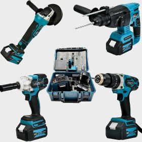 Resim Ekinler Akülü Ultra 4lü Set Makina 58vf 5ah 125mm Avuç Taşlama, Sds Plus Kırıcı Delici Hilti, Somun Sıkma Sökme, Vidalama Matkap EEA090 