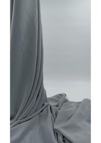 Resim Gri Keten Ayrobin Kumaş 