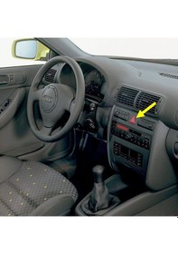 Resim Audi A3 97-00 Kırmızı Üçgen Dörtlü Flaşör İkaz Düğmesi 8l0941509h 
