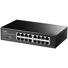 Resim cudy FS1016 16Port 10/100Mbps 1,6 Gb/sn Metal Kasa Rackmount Masaüstü Switch 