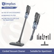 Resim Simplus Vakum Temizleyici 16000PA Ev Tipi Küçük Güçlü Temizlik Kablolu Vakum Temizleyici, Dokuz Parçalı Set, 400W Yüksek Güç Temizliği, 0.5L Büyük Toz Kabı, Kolay Sökme ve Temizleme, 4 Metre Ekstra Uzun Kablo, Sınırsız Kullanım, Tüm Ev Temizliği Kolay, Çift Yüksek Verimli Filtreleme Sistemi, Ücretsiz Hediye İki 