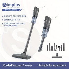 Resim Simplus Vakum Temizleyici 16000PA Ev Tipi Küçük Güçlü Temizlik Kablolu Vakum Temizleyici, Dokuz Parçalı Set, 400W Yüksek Güç Temizliği, 0.5L Büyük Toz Kabı, Kolay Sökme ve Temizleme, 4 Metre Ekstra Uzun Kablo, Sınırsız Kullanım, Tüm Ev Temizliği Kolay, Çift Yüksek Verimli Filtreleme Sistemi, Ücretsiz Hediye İki 
