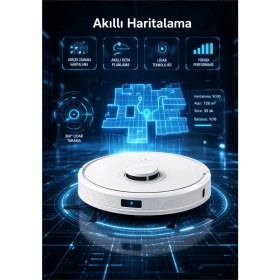 Resim Trident T23S Serisi Akıllı Lazer Navigasyonlu Robot Süpürge Beyaz 