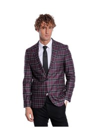 Resim Wessi Slim Fit Sivri Yaka Mor Erkek Ceket 001 