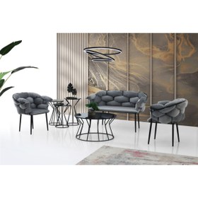 Resim Erezogulları Mobilya Modern Bekleme Odası Ofis Oturma Grubu Mobilyası Çay Seti 