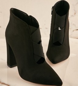 Resim Bambi Siyah Süet Kadın Bot & Bootie K0729845165 