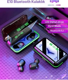 Resim Poco X6 Pro Uyumlu Bluetooth 5.1 Mikrofonlu Led Göstergeli Gamer Kulak İçi Kulaklık 