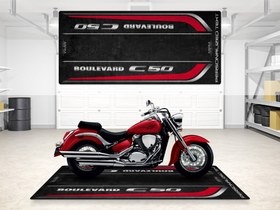 Resim BOULEVARD C50 İçin Tasarlanmış Motosiklet Matı - MM7367 - Candy Daring Red / Kişiye Özel / 220cm x 100cm 
