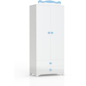 Resim Afilli Bdlp 058 Babysun 2 Kapılı 2 Çekmeceli Dolap Mavi 