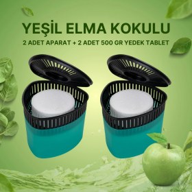 Resim Saban Saban nem Alıcılı ve Rutubet Giderici Aparat - 500 gr -Üçgen Yeşil Elma 2'li 