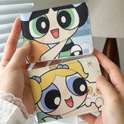 Resim 1 Adet WB Powerpuff Karakter Tasarımı Sentetik Deri Kartlık - Çok Amaçlı Kimlik, İş İzni, Yemek Kartı, Metro Bileti ve Erişim Kontrolü için Taşınabilir Unisex Cüzdan, Kadınlar & Erkekler için Kimlik ve İş İznini Saklama, Canlı Desenli, Pürüzsüz Dokulu 