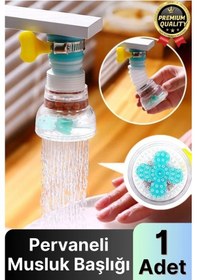 Resim Özel Üretim Dayanıklı Su Tasarruflu Filtreli 360 Derece Oynar Mineral Taşlı Pervaneli Musluk Başlığı Çok Renkli 
